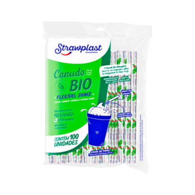 Canudo Biodegradável 10 mm Strawplast