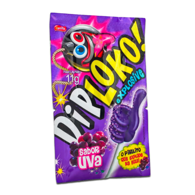 Pirulito Diploko Explosive Uva 11g