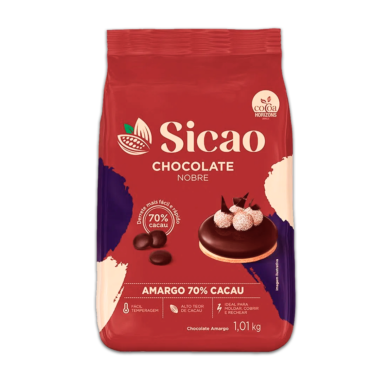 Sicao Chocolate Nobre Amargo Gotas 70% Cacau 1,01kg